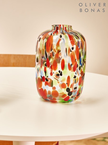Oliver Bonas Multi Amira Tinted Speckled Glass Vase (W24730) | €47