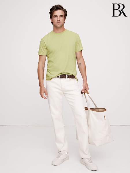 Banana Republic Green Lightweight Cotton Crew-Neck T-Shirt (W24744) | €46