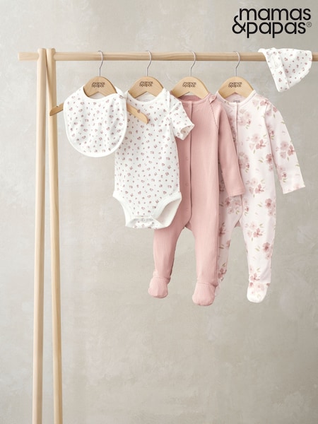 Rosa - Mamas & Papas Floral Print Outfit Set 5 Piece (W24874) | 45 €