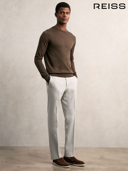 Reiss Grey Found Slim Fit Drawcord Trousers (W24955) | AZN 271