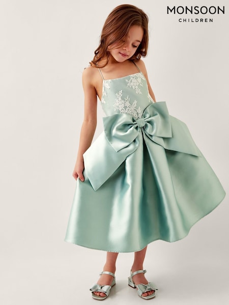 Monsoon Juniper Satin Lace Bow Bridesmaid Dress (W24970) | ‏412 د.إ.‏ - ‏ 483‏ د.إ.