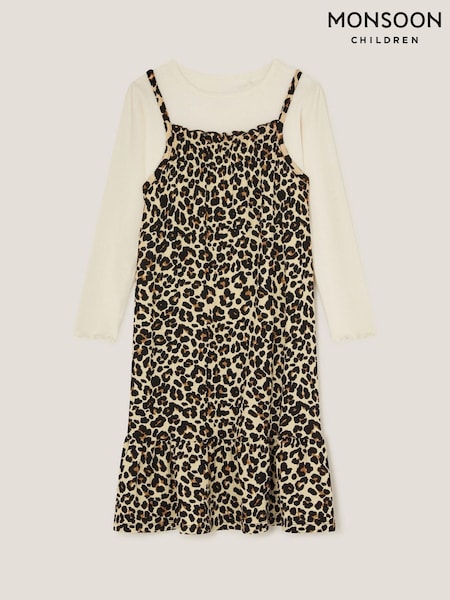 Monsoon Black Animal Print Dress & Top Set (W24971) | €29 - €35