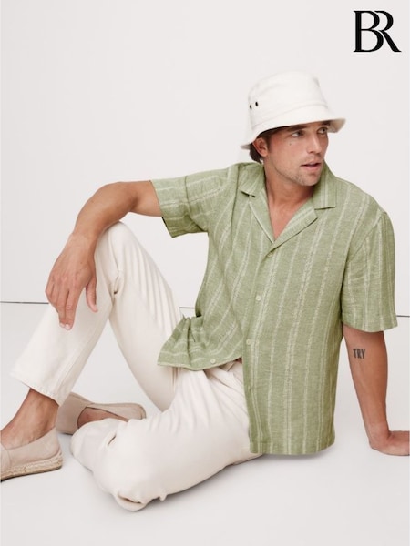 Banana Republic Stripe Linen-Viscose Resort Shirt (W24998) | €79