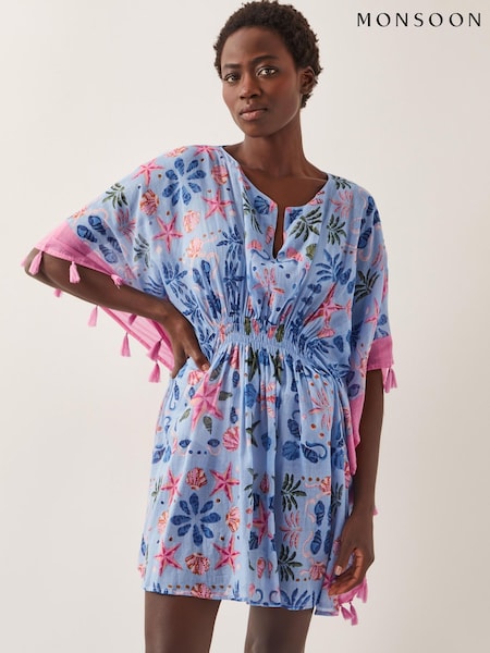 Monsoon Coco Shell Print Mini Kaftan (W25031) | €71