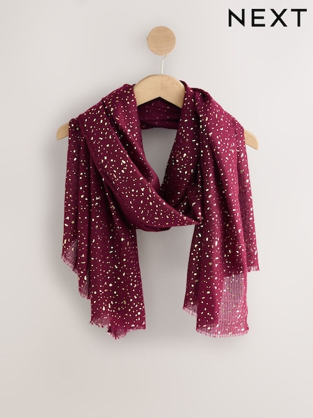 Scattered Gold Foil Lightweight Scarf (W25083) | €12