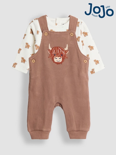 JoJo Maman Bébé Brown Dungarees Set (W25191) | €36.50 - €38