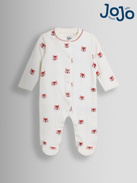 JoJo Maman Bébé Cream Sleepsuit (W25202) | AED128