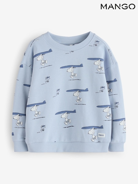 Mango Blue Snoopy Cotton Sweatshirt (W25377) | €29