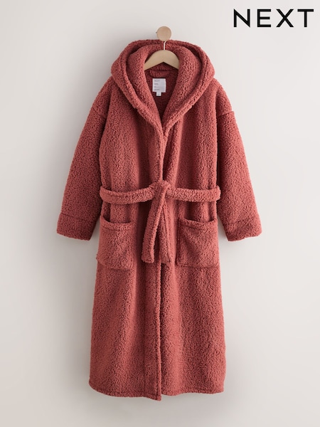 Rust Brown Teddy Dressing Gown (W25444) | AED143