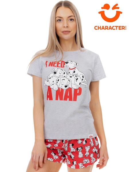 Character Grey Disney 101 Dalmatians Short 100% Cotton Pyjamas (W25476) | €23