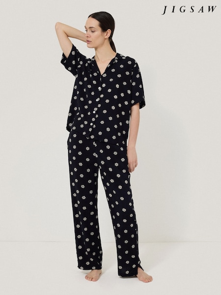 Jigsaw Blue Mini Floral Block Pyjamas (W25480) | €101