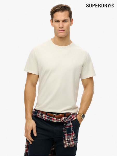 Superdry Cream Essentials Relaxed 100% Cotton T-Shirt (W25529) | R$ 225