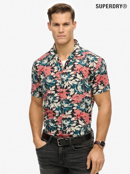 Superdry Blue The Merchant Store Hawaiian Shirt (W25530) | AZN 125