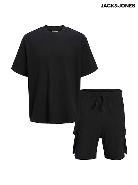 JACK & JONES 100% Cotton Combed Jersey T-Shirt And Cargo Shorts Set (W25568) | €46