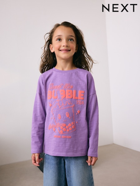 Purple Long Sleeve Graphic Top (3-16yrs) (W25571) | €10 - €17