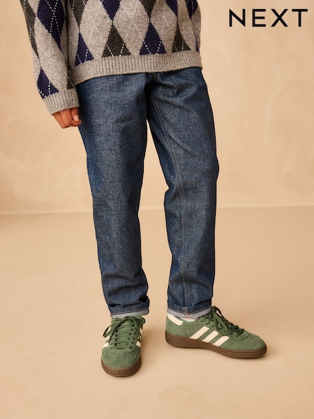 Denim Rinse Tapered Loose Fit Super Wide Fit Authentic Jeans (3-16yrs) (W25634) | €17.50 - €24