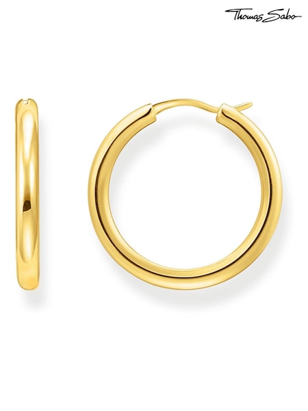 Thomas Sabo Gold Tone Classic Hoop Earrings (W25682) | €89