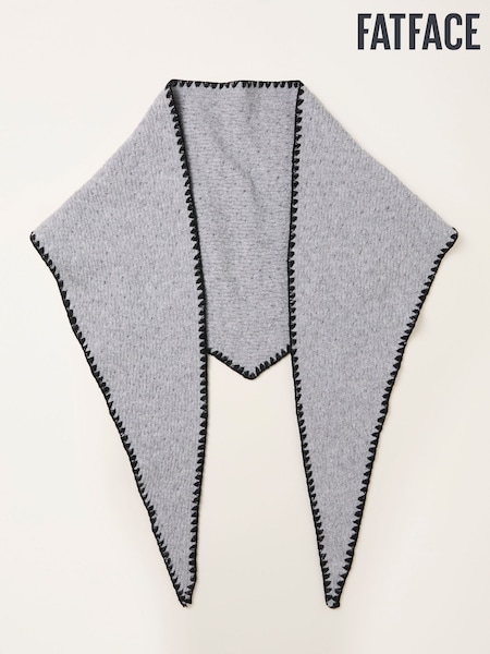 FatFace Grey Triangle Whipstitch Scarf (W25853) | €25.50