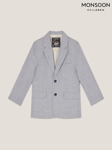Monsoon Blue Pinstripe Cotton Blazer (W25871) | EGP3,498 - EGP4,488
