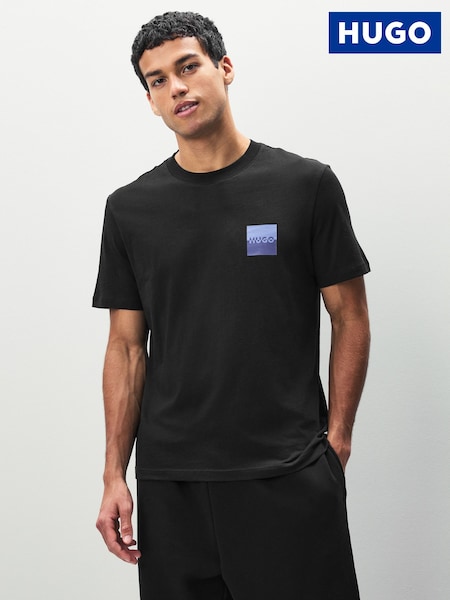 HUGO Black Split Logo T-Shirt (W25914) | AED227