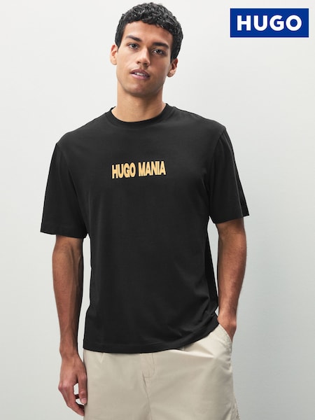 HUGO Black Hugo Mania T-Shirt (W25918) | AED262