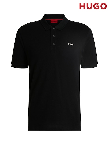HUGO Black Logo Polo Shirt (W25938) | R$ 780