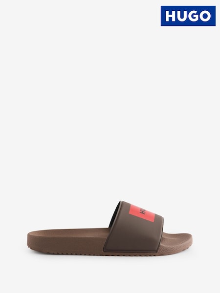 HUGO Brown Box Logo Sliders (W25945) | R$ 445