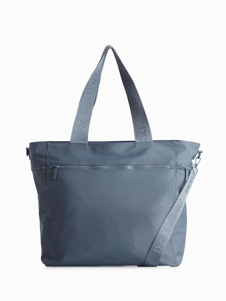 Nere Blue Nylon Large Tote Bag (W26100) | €75