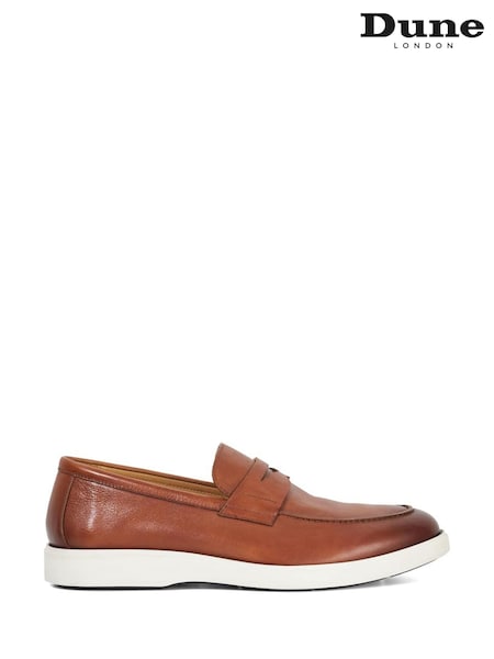 Rjav Chrome - Dune London Barnstaple Casual Rubber Sole Loafers (W26179) | € 143