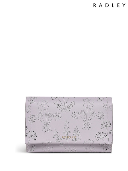 Radley Medium Purple Wild Flower Print Flapover Purse (W26302) | $138