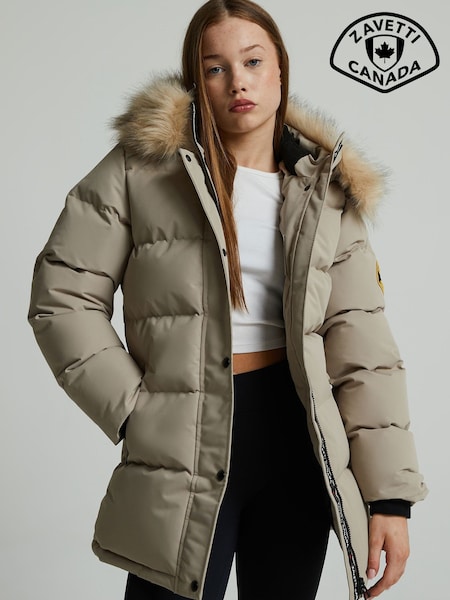 Zavetti Canada Girls Cream Fiorella Puffer Parka Jacket (W26489) | €132