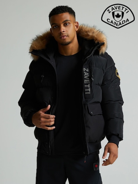 Zavetti Canada Deratti Bomber Parka Black Jacket (W26522) | €163