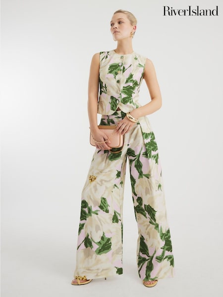 River Island Floral Print Alto Neck Waistcoat (W26558) | 51 €
