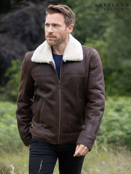 Lakeland Leather Brown Harrier Sheepskin Flying Jacket (W26572) | €637