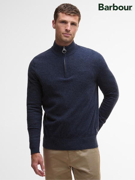 Barbour® Navy Waterbury Half Zip Sweater (W26606) | €164