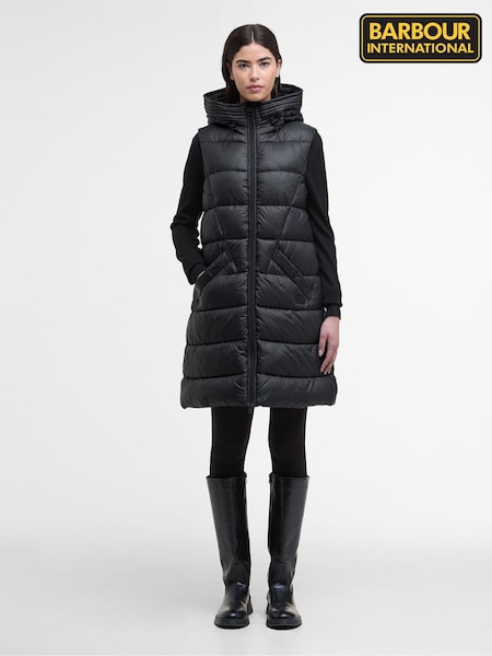 Barbour® International Black Cecilla Puffer Gilet (W26635) | €253