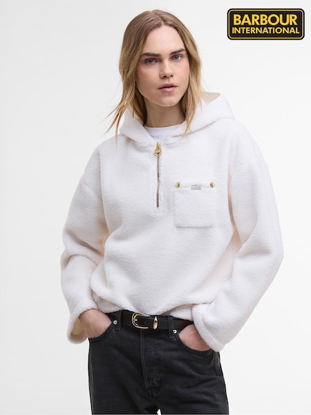 Barbour® International White Fleece Hoodie (W26640) | €114