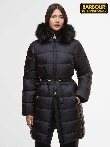 Barbour® International Black Anastasia Puffer Coat (W26643) | €356