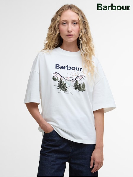 Barbour® White Harper T-Shirt (W26669) | €51