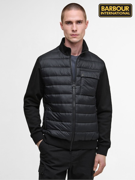 Barbour® International Black Quilted Sweat (W26699) | 638 QAR