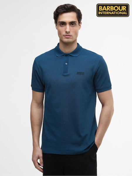 Barbour® International Blue Cotton Essential Polo Shirt (W26701) | 247 QAR