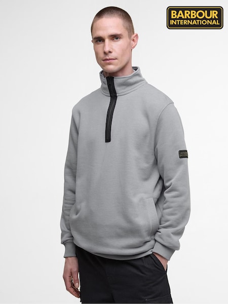 Barbour® International Grey Funnel Neck Sweatshirt (W26707) | €114