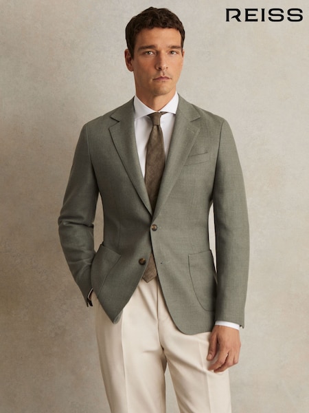 Reiss Midnight Wool-Blend Single-Breasted Blazer Slim-Fit (W26856) | 2,723 LEI