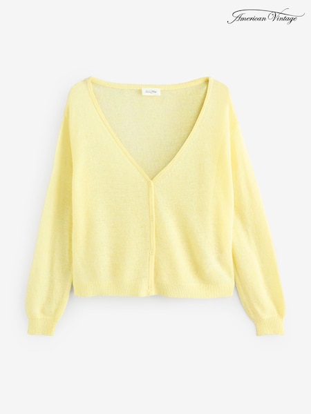 American Vintage Yellow Dumy Long Sleeve V-Neck Cardigan (W27010) | € 151