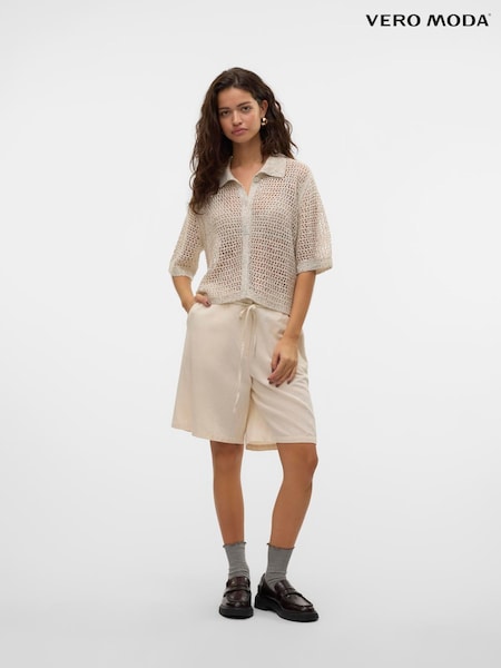 VERO MODA Sequin Polo Knitted Cardigan (W27114) | € 45
