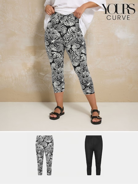 Yours Curve Cropped Leggings 2 Pack (W27145) | €36
