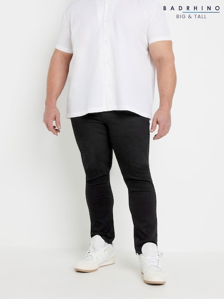 BadRhino Big & Tall Black Tapered Strech Jeans (W27249) | ₪196