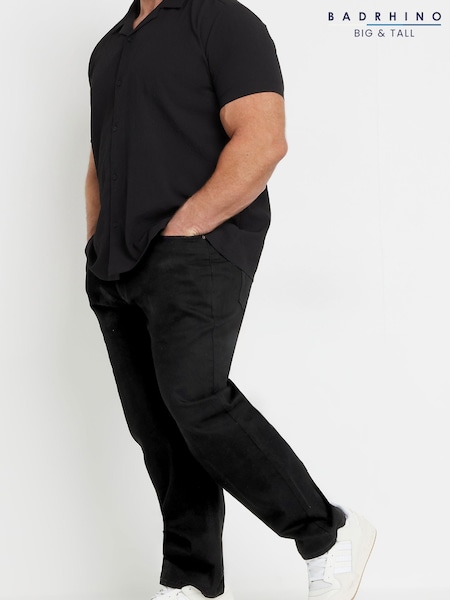 BadRhino Big & Tall Black Loose Fit Stretch Jeans (W27250) | €50
