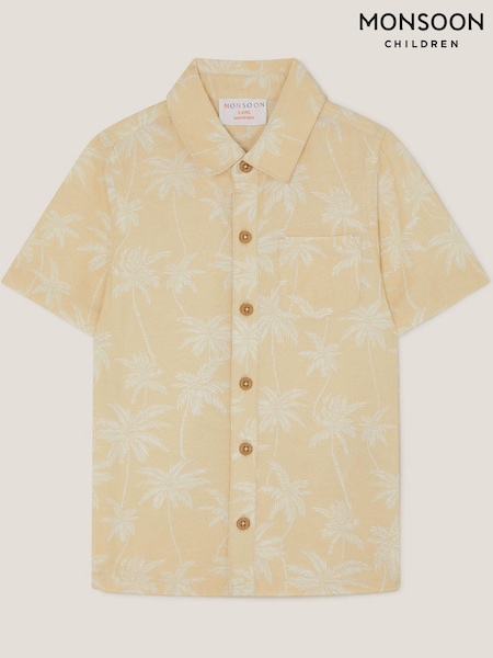 Monsoon Natural Palm Print Short Sleeve Shirt (W27286) | €29