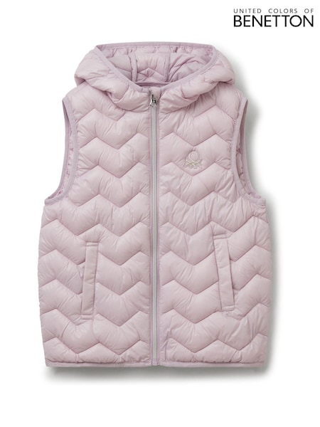 Benetton Girls Pink Quilted Gilet (6-14 yrs) (W27298) | AED210